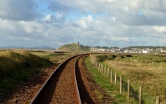Crossing the tracks at Graig Ddu, near Criccieth.