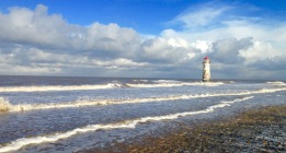 Northeast point of Wales, near Talacre.