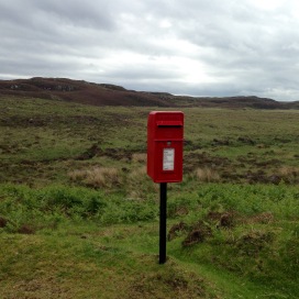 One of a number of postboxes in the middle of nowhere. Six collections a week!
